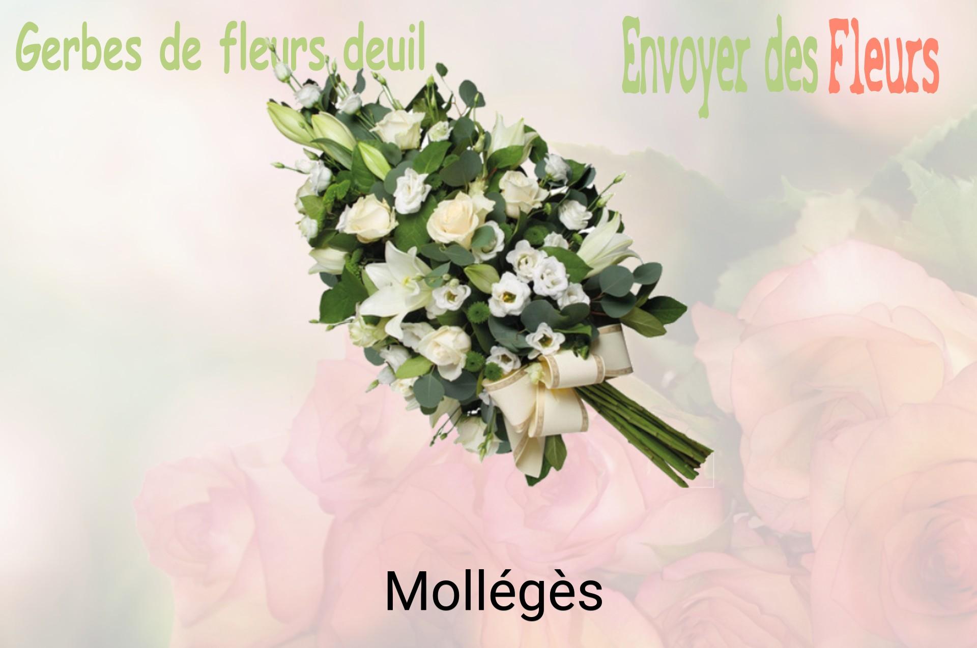Gerbe de fleurs de deuil livrée à Mollégès